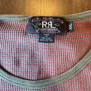 RRL Men’s long sleeve ribbed shirt